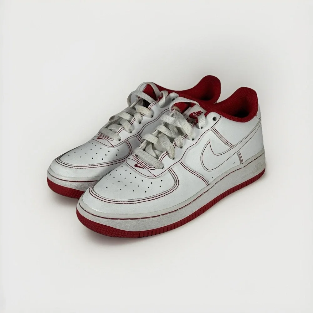 Nike Air Force 1 Low White / University Red CW1575-100‎ Women's 7 / GS 5.5